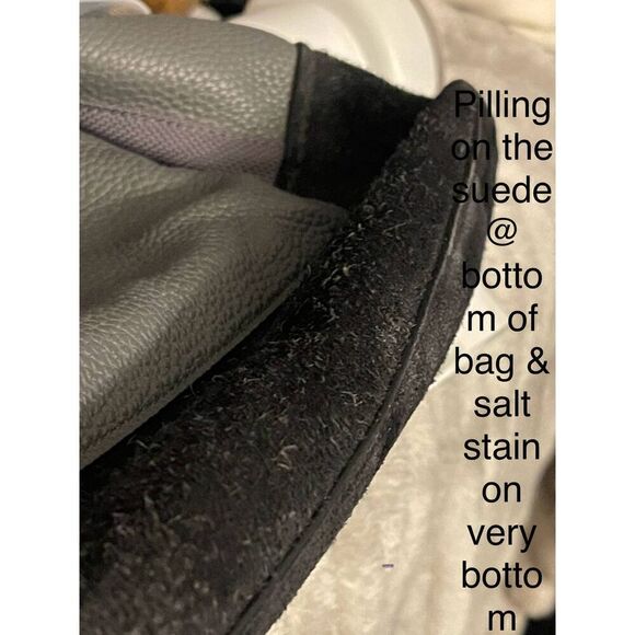 Coach grey leather black suede manhatten rucksack backpack main image 12